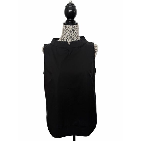 Até Italy Black Cotton Blend Sleeveless Structured Shell Top Size 44 US 8/10 - Picture 11 of 12